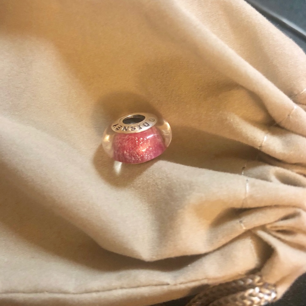 Pandora disney signature pink Murano glass charm